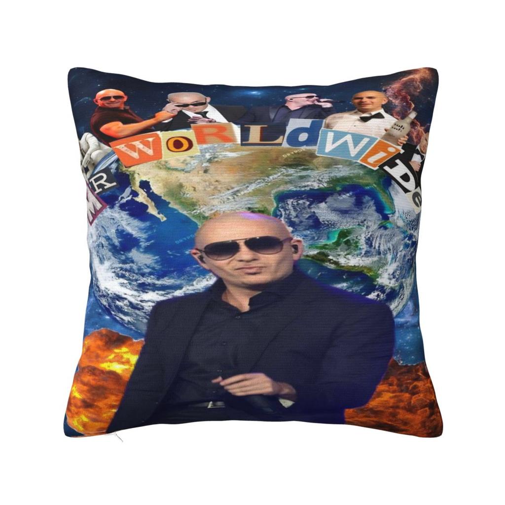 Pillow Cover Mr Worldwide Pitbull Custom Cushion Cover Fashion Pillow Case For Office Car Home Decorative Pillowcases
