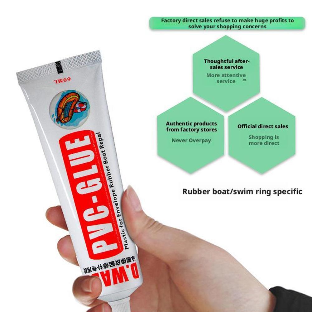 60ML PVC Adhesive Inflatable Boat Repair Glue SUP Repair Glue Tubes Inflatable Boat Paddle Board Kayak Tube Repair Glue 5/3/1pcs