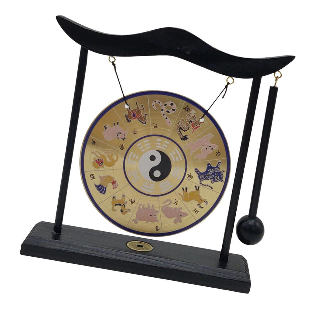 Art Brass Feng Shui Desktop Gong for Home, Office, Table Decor, Collectible Figurines