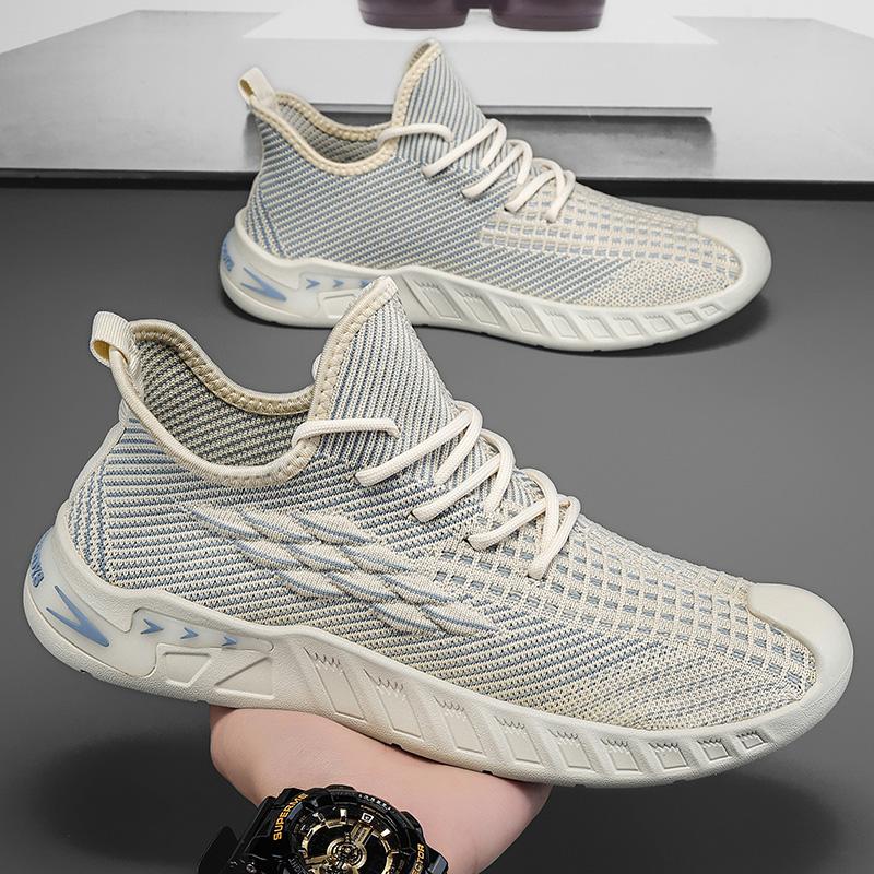 Spring and autumn lightweight breathable non-slip men's shoes Breathable mesh casual sports shoes walking running men's shoes