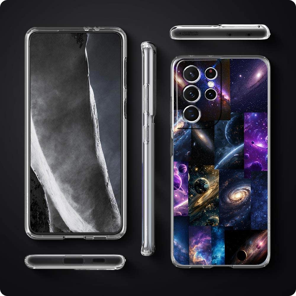 Transparent Phone Case Cover for Samsung Galaxy S25 S24 S23 S22 S20 S21 FE Ultra S25 Edge Plus 5G Capas Universe Starry Sky Moon