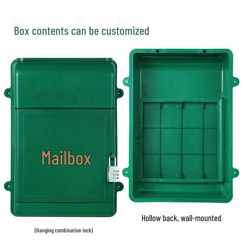 Compact Wall-Mounted Lockable Plastic Box for Mail, Complaints, Suggestions, and Milk