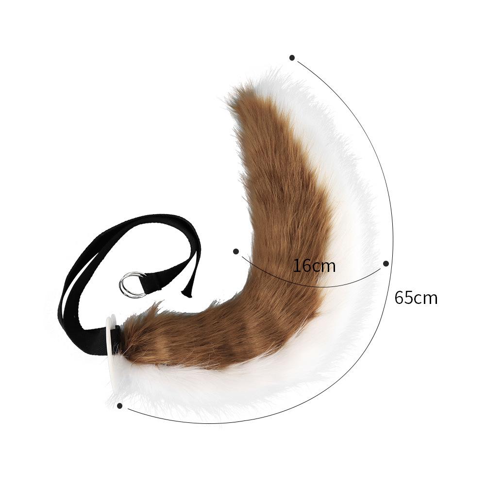 A piece of hair generation Goro fox ear headband cos plush fox tail suit live cosplay comic show dress up