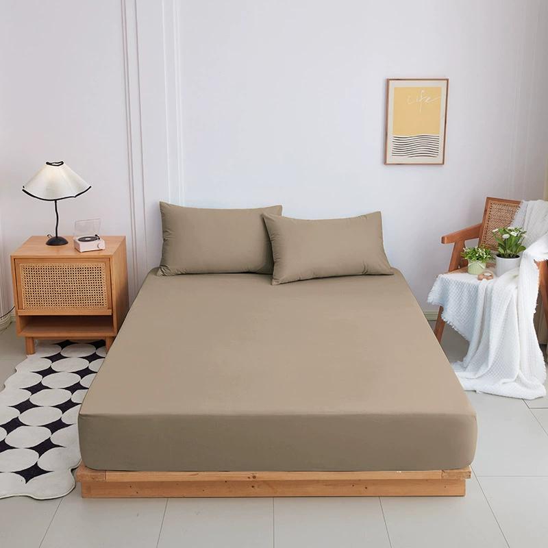 Napínací prostěradlo s gumičkou Jednobarevný chránič matrace pro jednolůžkové, dvoulůžkové a king postele 100% bavlna