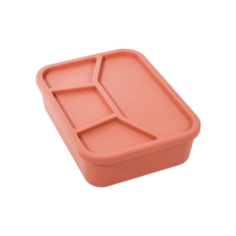 Fresh-keeping Food Storage Container 4 Grids Picnic Fresh Box Easy-to-Clean Snack Box  Camping