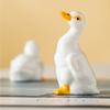 Ceramic Duck Statue Cute Mini Duck Figurine Small Animal Sculpture for Home Office Desktop Garden Porch Decor