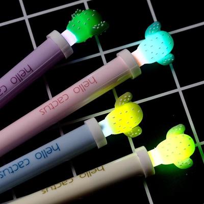 Kreativer frischer Kaktus Licht Gelstift Schule Bürobedarf Studenten Schreibwaren Schreibsignierwerkzeug Schwarze Tinte 0,5 mm