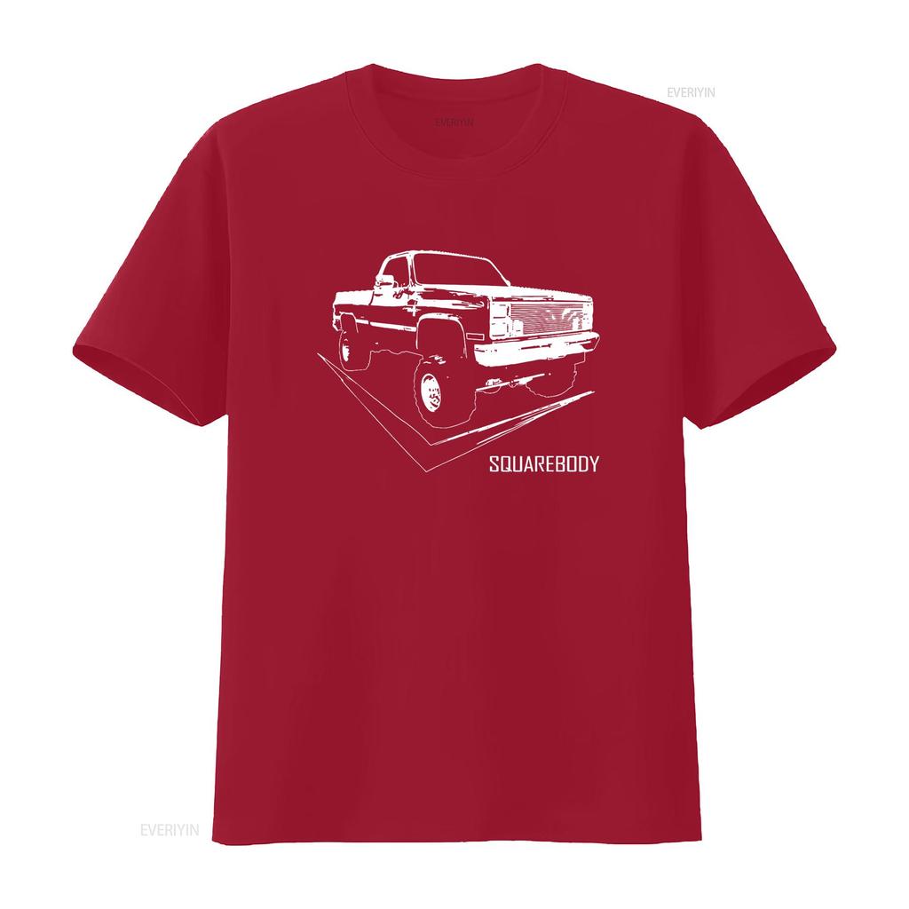 Classic Square Body Truck Squarebody T Shirt Vintage Washed Top For Everyday Wear Stylish Graphic Unisex Slightly Fashion