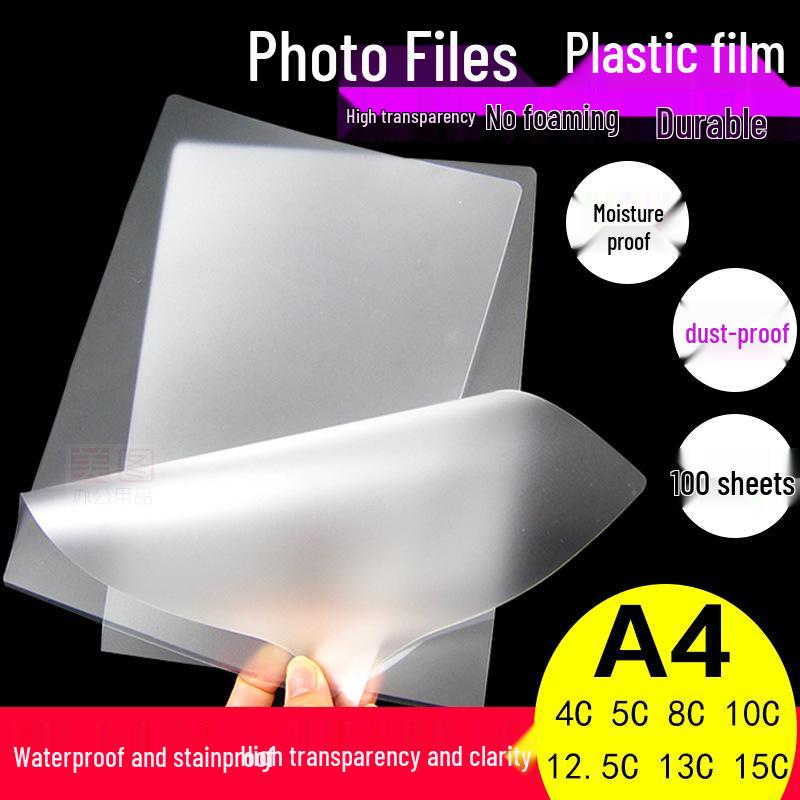 A4 Transparent Laminating Film, 8-10 Mil, Card Protector, 5C-10C Thickness