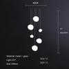 Nordic Minimalist Staircase Chandelier Bubble Glass Light Luxurious Living Room Family Kitchen Restaurant Celing Pendant Lamp