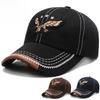 Mens Baseball Cap Embroidered Eagle Style Sun Protection For Casual Wear