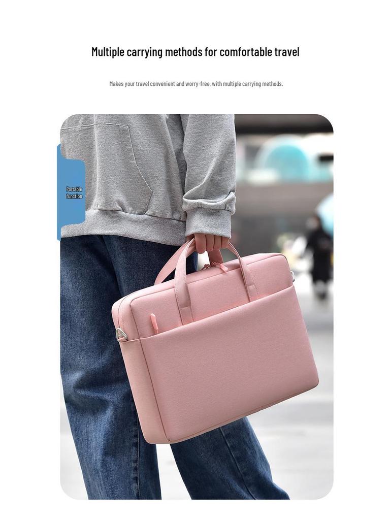 Shockproof 16-17.3 Inch Laptop Bag: Airbag Protection, Handheld & Shoulder Carry Options, Large Capacity