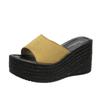 Sponge Cake, Thick Bottom Slope and Fish Mouth Breathable One-word Beach Sandals