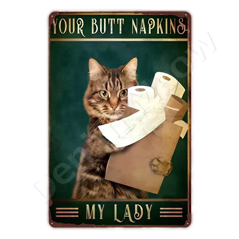 Vintage Metal Sign, That's What I Do I Play Guitar, Dancing Cat, Black Cat, Funny Tin Sign, Rustic Bar, Cafe, Home Decor Gift