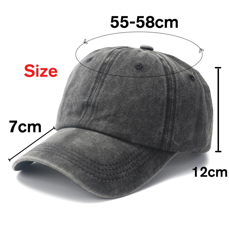 Denim Hats Vintage Baseball Cap Men'S Women'S Outdoor Use Sun Hats Fashionable All-Match Duckbill Caps Summer Vintage Washed