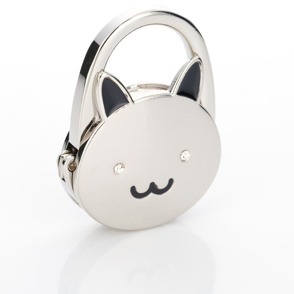 Cat Style Fashion Foldable Tableside Metal Handbag Hanger Holder Bag Hook Purse Hanging Hooks