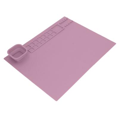 Silicone Painting Mat with Cup DIY Cultivate Artistic Talent Easy To Wipe Silicone Art Mat for Boys