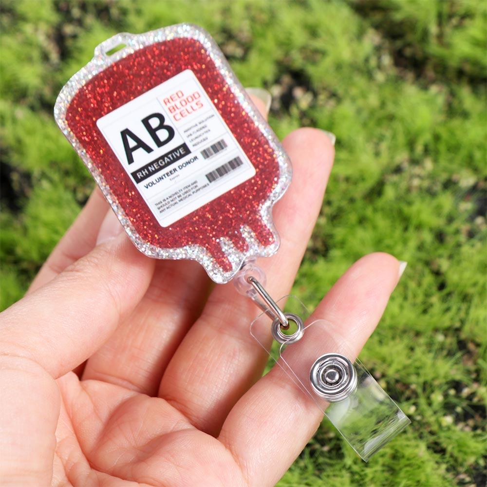 Easy To Pull Buckle Retractable Badge Reel Anti Lost Retractable Badge Holder  Work Card