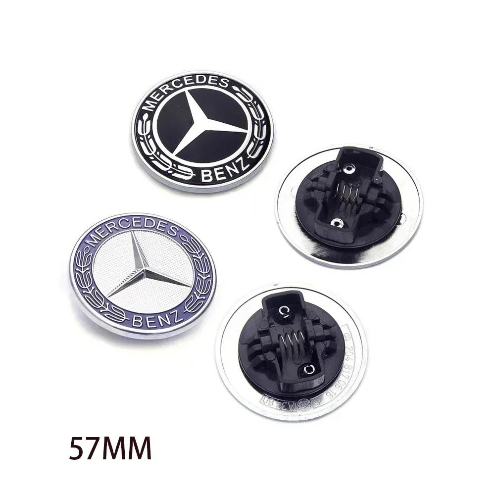 JHDHS1 10pcs 57mm Car Front Hood Emblem Badge Bonnet Car Accessories For Mercedes Benz W204 W205 W212 W213 W221 W177 W246 GLA GLC CLA