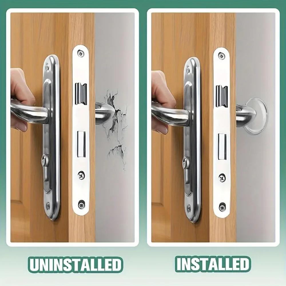Round Transparent Soft Silicone Non-slip Door Stopper Muffler Wall Protector Self-adhesive Door Handles Bumper Protective Plug