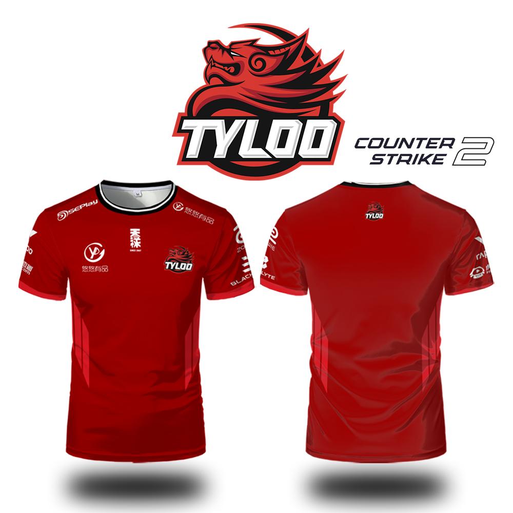 2025 CS2 Pro League TYLOO Team Uniforms CSGO Esports Club Jerseys Men's And Women's Summer Breathable Quick-drying T-shirts