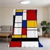 Decke Super Warm Bequem Plüsch Überwurfdecke M-Mondrian-ES Kind Zuhause Kunst Sofa Schlafzimmer Geschenk