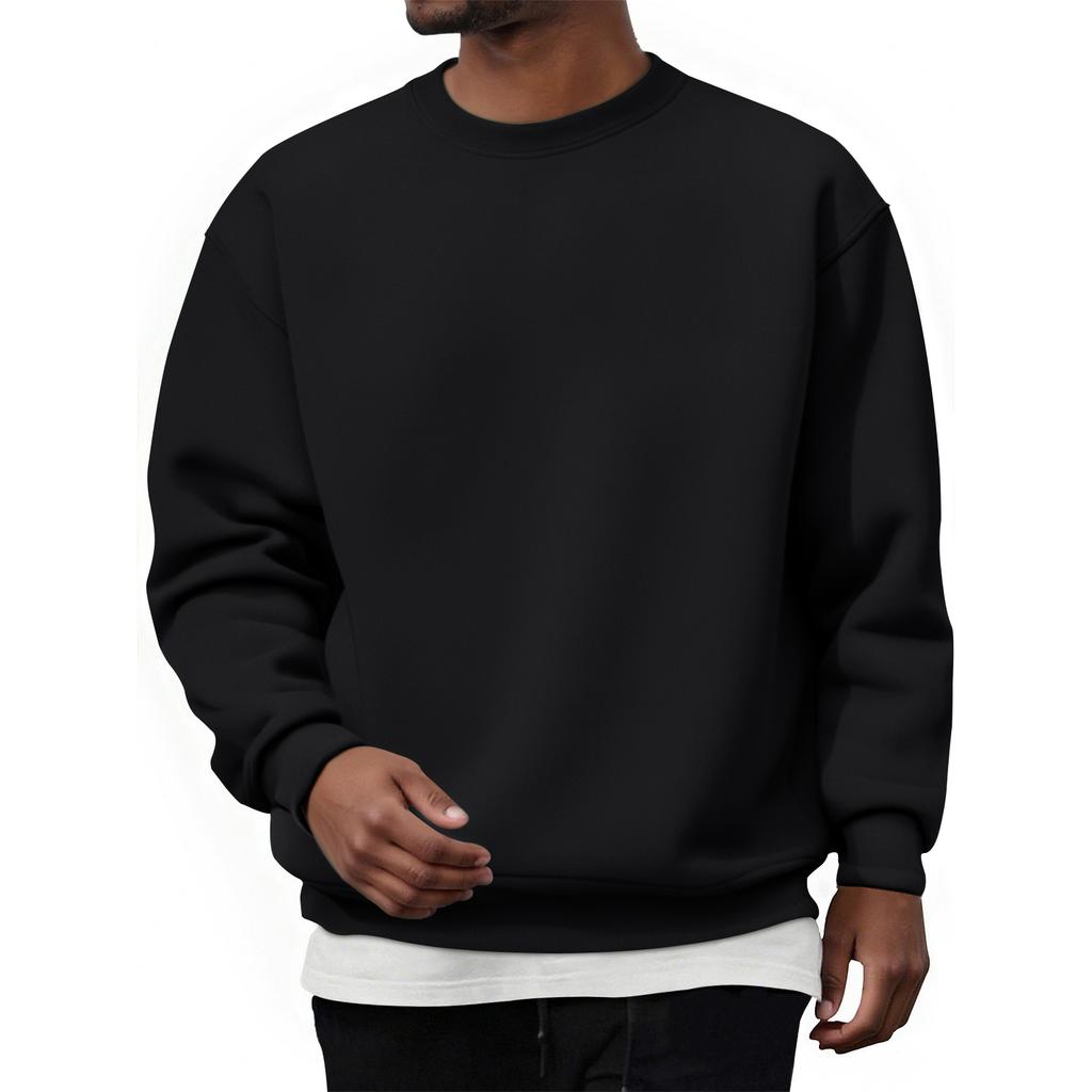 Men's Casual Long Sleeves Crewneck Sweatshirts Cotton Pullover Sweatshirt For Men