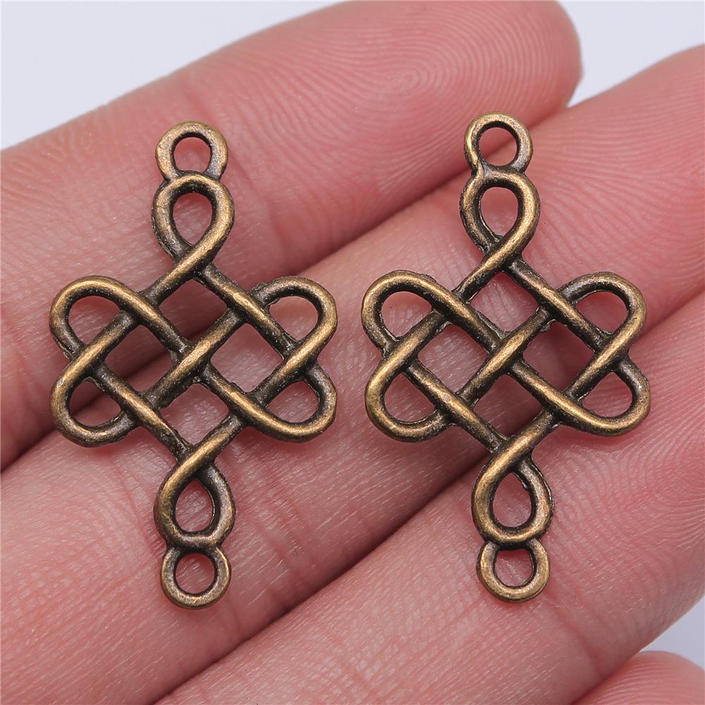 20pcs Connector Charms For Jewelry Making DIY Handmade Craft Necklace Bracelet Earring Making Vintage Antique Bronze Color