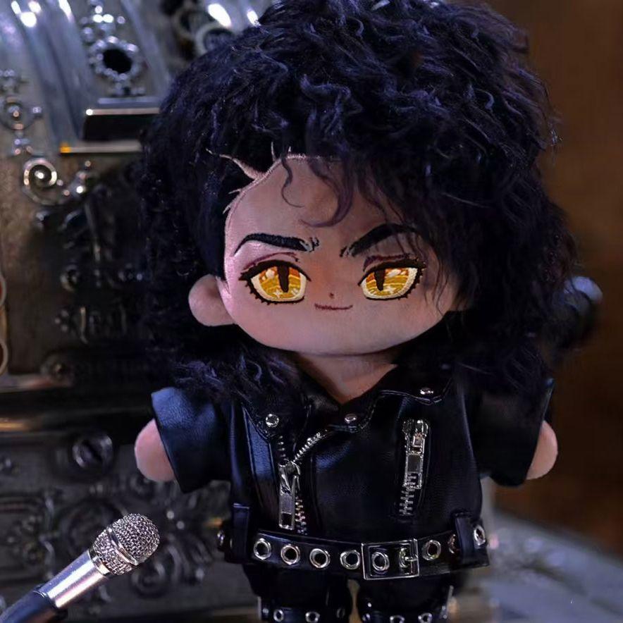 20cm Michael Jackson Plush Doll Cotton Doll Anime Peripherals Stuffed Toy Soft Doll Cute Room Decoration Collection Toys Gifts