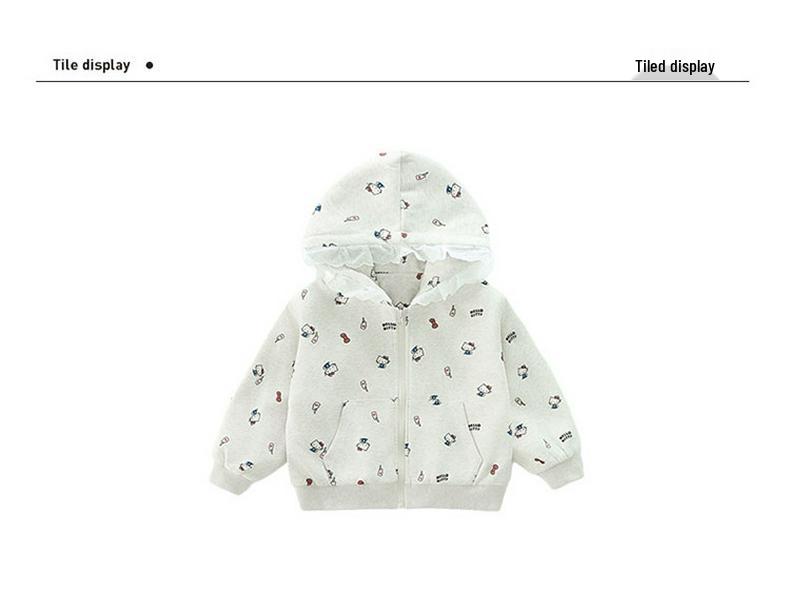 Dívčí kreslená krajková podzimní sada 2025: Nový módní ležérní outfit