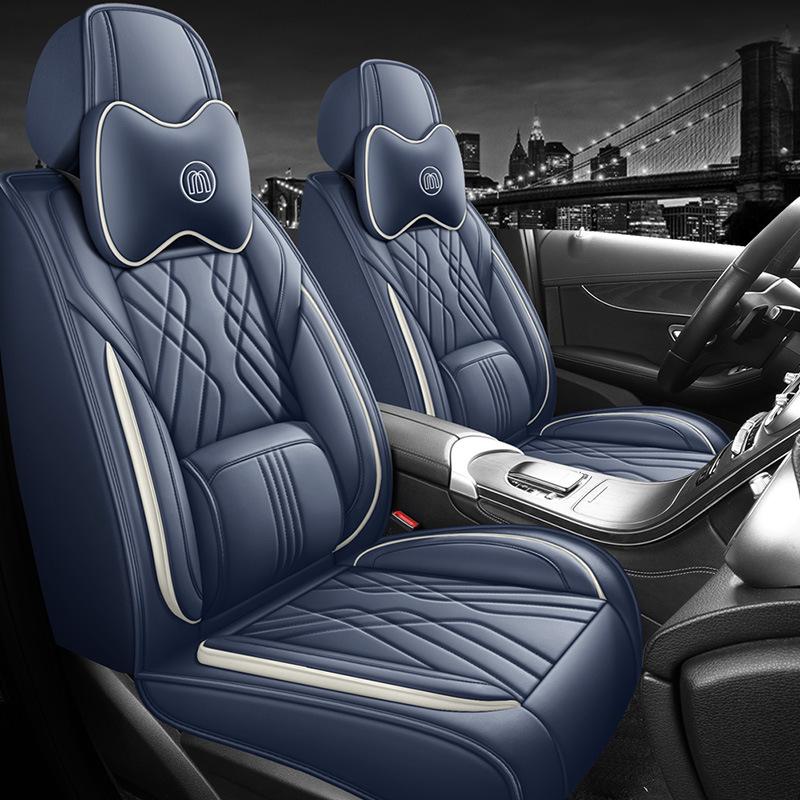 Universal 25-Year Car Seat Cushion - All-Season, Full Leather Cover, Hot-Selling