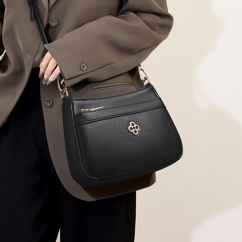 

Bag New Women s Bag Crossbody Bag Leather Mom Premium Sense Small Bag Women s Soft Leather Birthday Gift чёрный