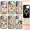 Funny Cute Cat Phone Case For iPhone17,16,15,14,13,12,11 Plus,Pro Magnetic For Magsafe Wireless Charging