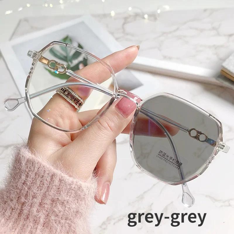 Lunettes de myopie photochromiques bloquant la lumière bleue Lunettes de soleil d'extérieur vintage pour femmes et hommes Lunettes de myopie optiques finies Dioptrie