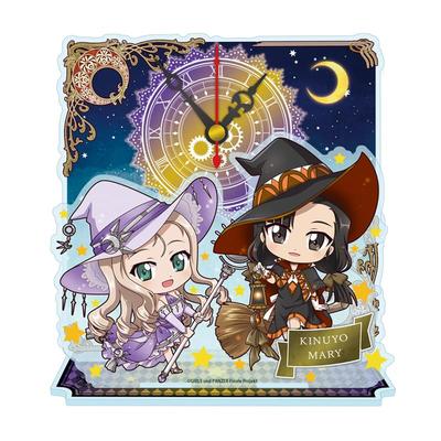 Girls Panzer Final Chapter Kinuyo Nishi Marie Puchichoko Mini Acrylic Table Clock Witch & & Ver.