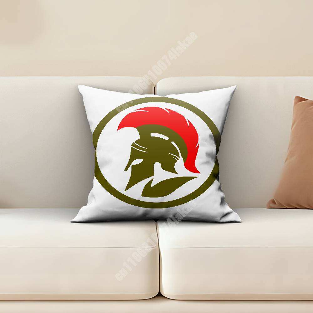 Ancient Sparta Warrior Gladiator Logo Sofa Couch Pillow Cover Cushion Case Cozy Bedroom Accent Studio Furnishing