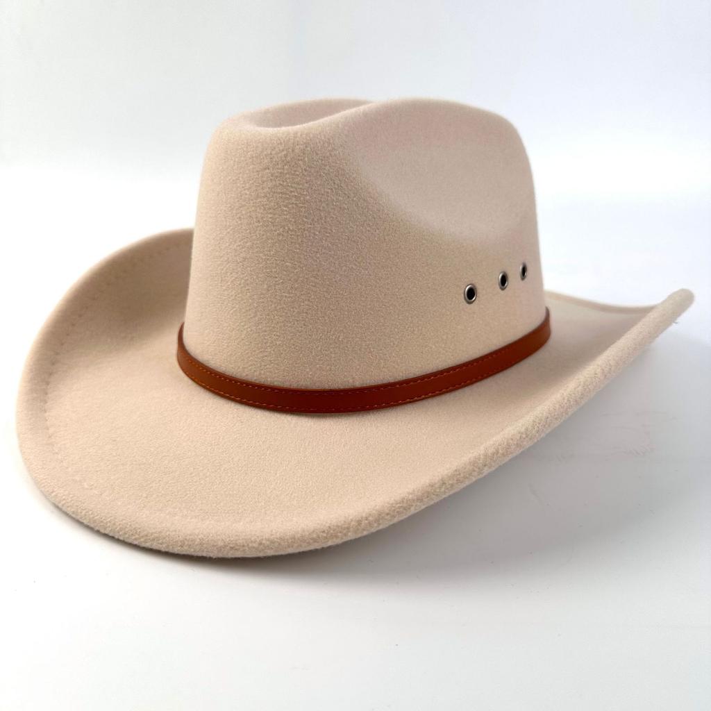 Popular Hat Women'S European And American Style Western Cowboy Hat Men'S Ethnic Style Big Edge Top Hat Jazz Hat