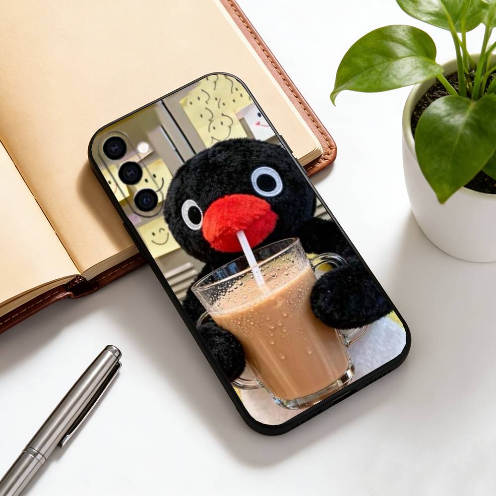 Cute cartoon penguin Phone Case For Samsung Galaxy A73,A72,A71,A70,A53,A52,A51,Others Soft Black Cover