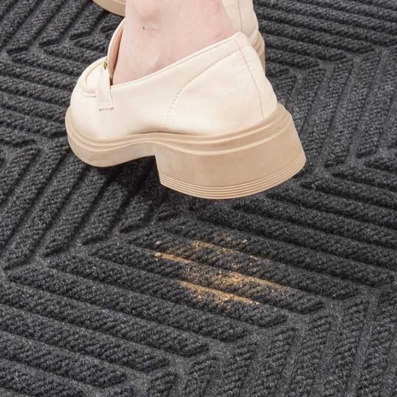 Heavy Duty PVC Rubber Doormat Tire Tread Design Non-Slip Dirt Trapper Entrance Mat Waterproof Indoor Outdoor Door Rug