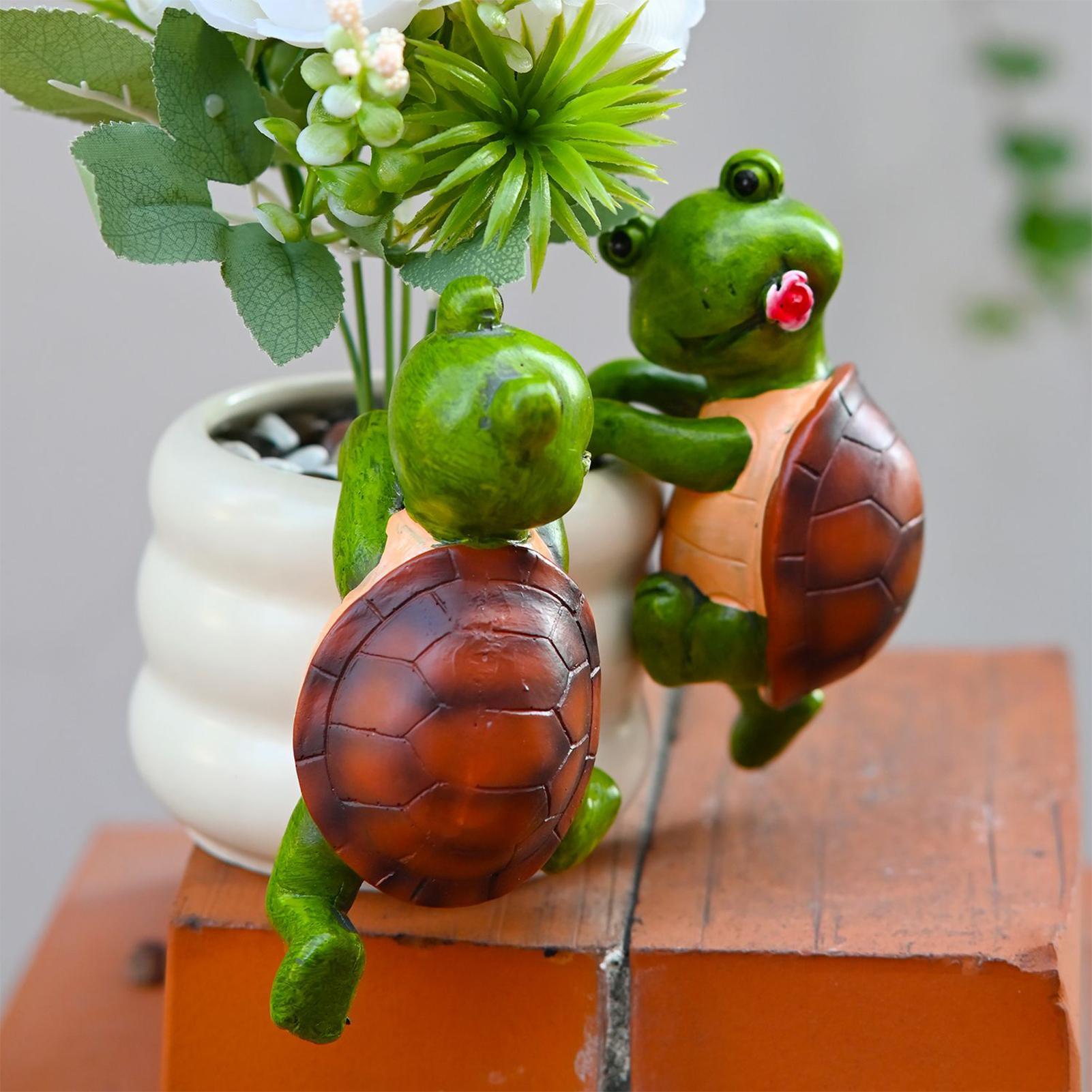 

Flower Pot Decorations 2 Pieces Turtle Climbing Plant Hangers Decorations Animal Ornament For Apartment Yard Lawn Garden Patio China Mainland