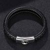 Men Bracelet Chinese Traditional Gossip Stainless Steel Buckle Charm Bracelet Bangle Male Wristband Gift