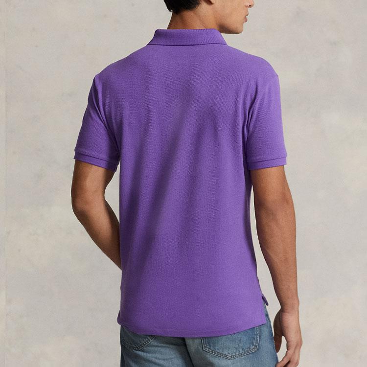 Polo Ralph Lauren Solid Color Cotton Polo Shirt With Small Pony Embroidery Men Tops Purple MNPOKNI1N822265-510
