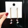 1 Paar Hängeohrringe Schmetterlinge Strass Schmuck Funkelndes Temperament Hängeohrringe für Bankett
