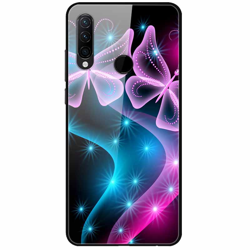 For Huawei P30 Pro Lite Case Cool Tempered Glass Luxury Coque Covers for Huawei P20 Lite P 20 P20Pro P30Pro P 30 Hard Back