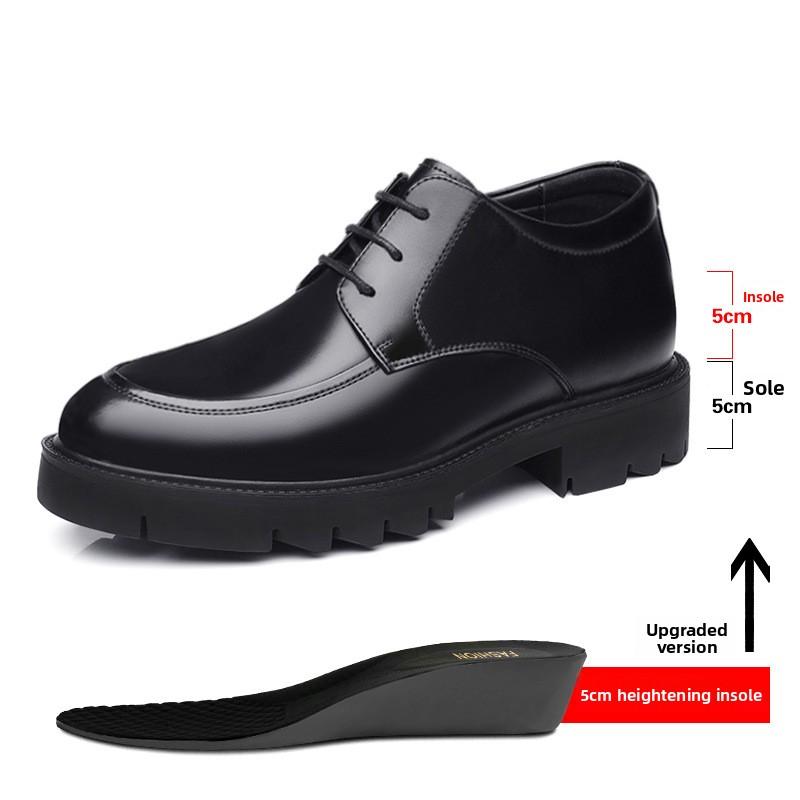 Men Height Increasing Shoes 8cm Summer Sandals 10cm Elevator Dress Leather Shoes Business Hollow Out Big Head Formal Shoes