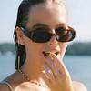 Y2K/Hip Hop Sunglasses Retro Small Frame Rectangular Sunglasses Street Photography Concave Shaped Sunglasses