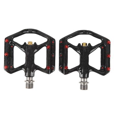 1 Pair Bike Pedals Bicycle Carbon Fiber Pedals with Non Slip Pin Titanium Shaft for Folding Bike Mountain Bike Road Bike