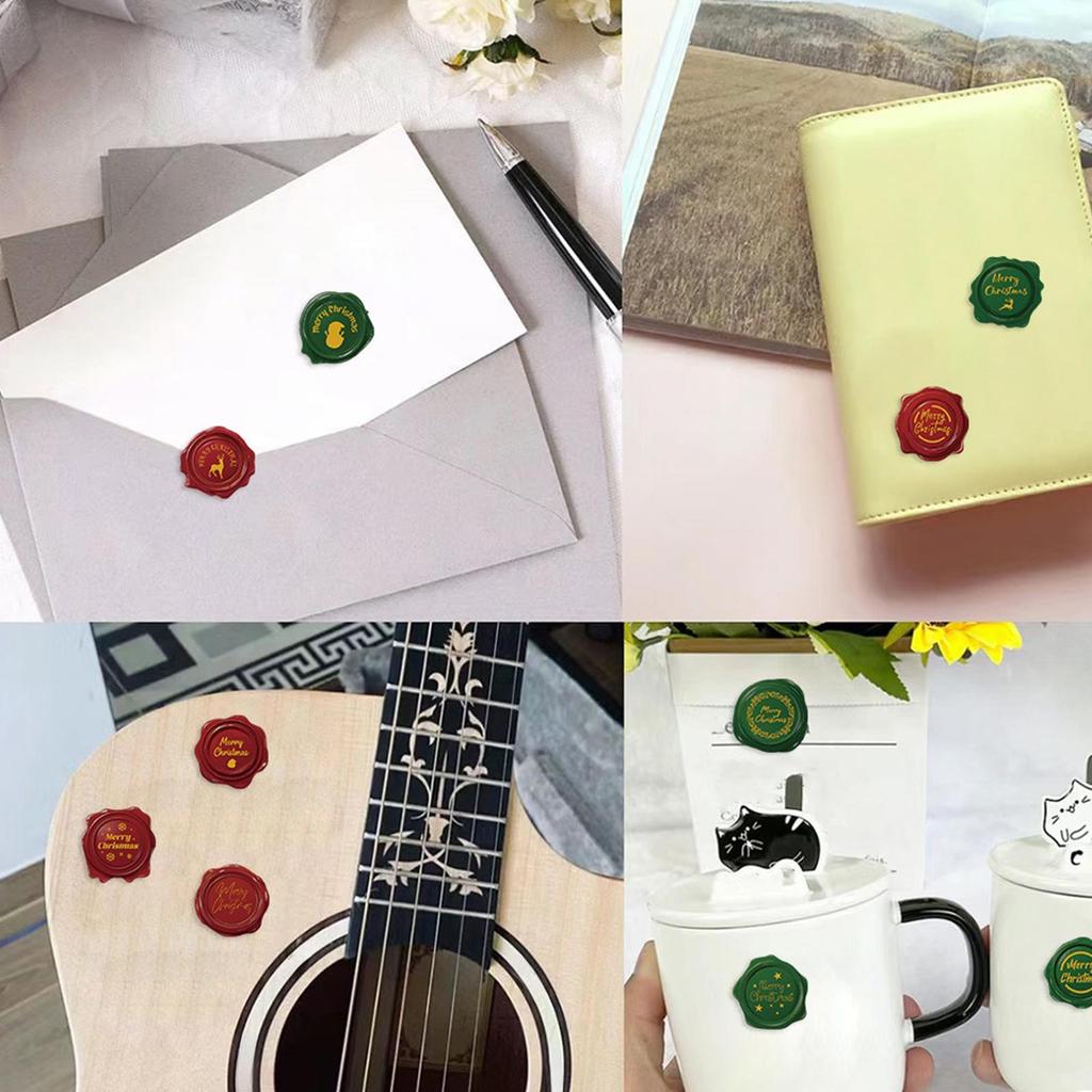 Christmas Stickers For Envelopes Seal 500 Pieces Holiday Decals Booklet DIY Waterproof Seal Stickers For DIY Craft Lovers