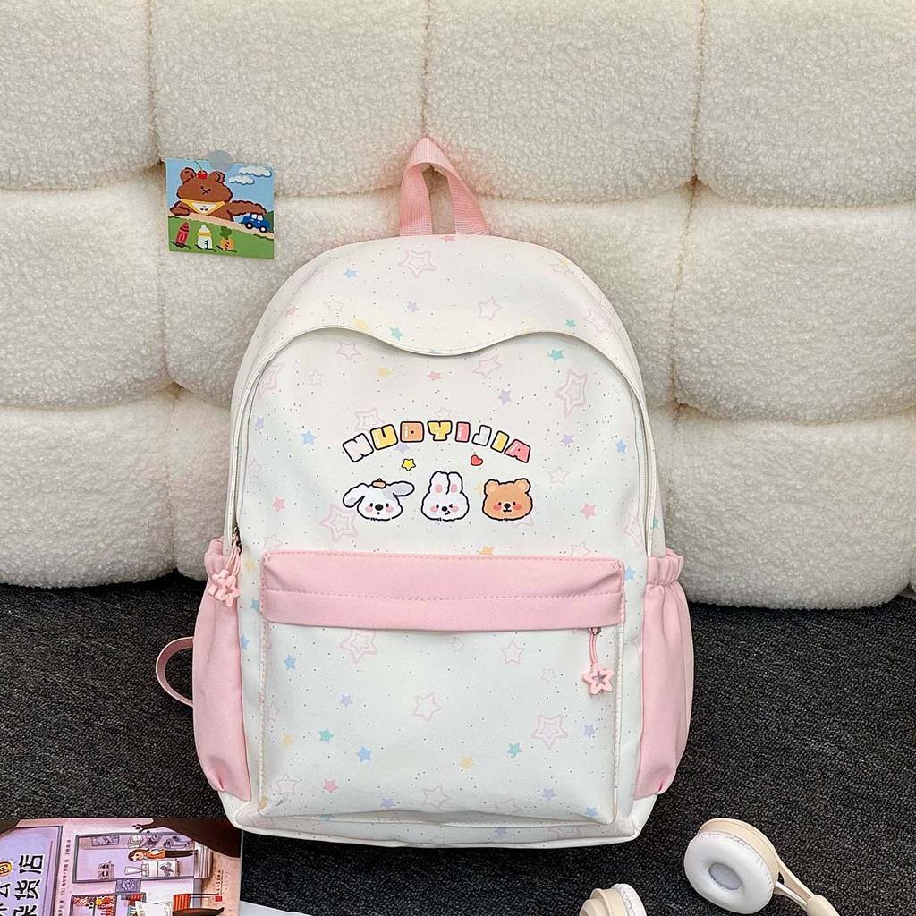 Schoolbag Korean ins printed schoolbag high value large capacity backpack Mori small fresh primary and secondary school students cute backpack