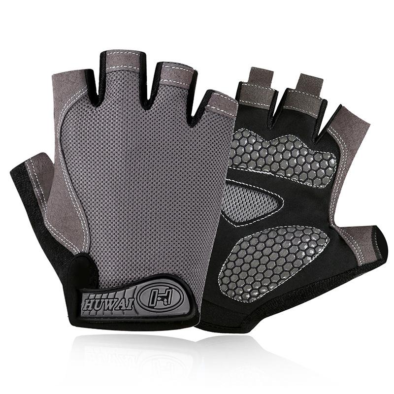 Half-finger gloves men's net sports shock absorption breathable weight lifting equipment training